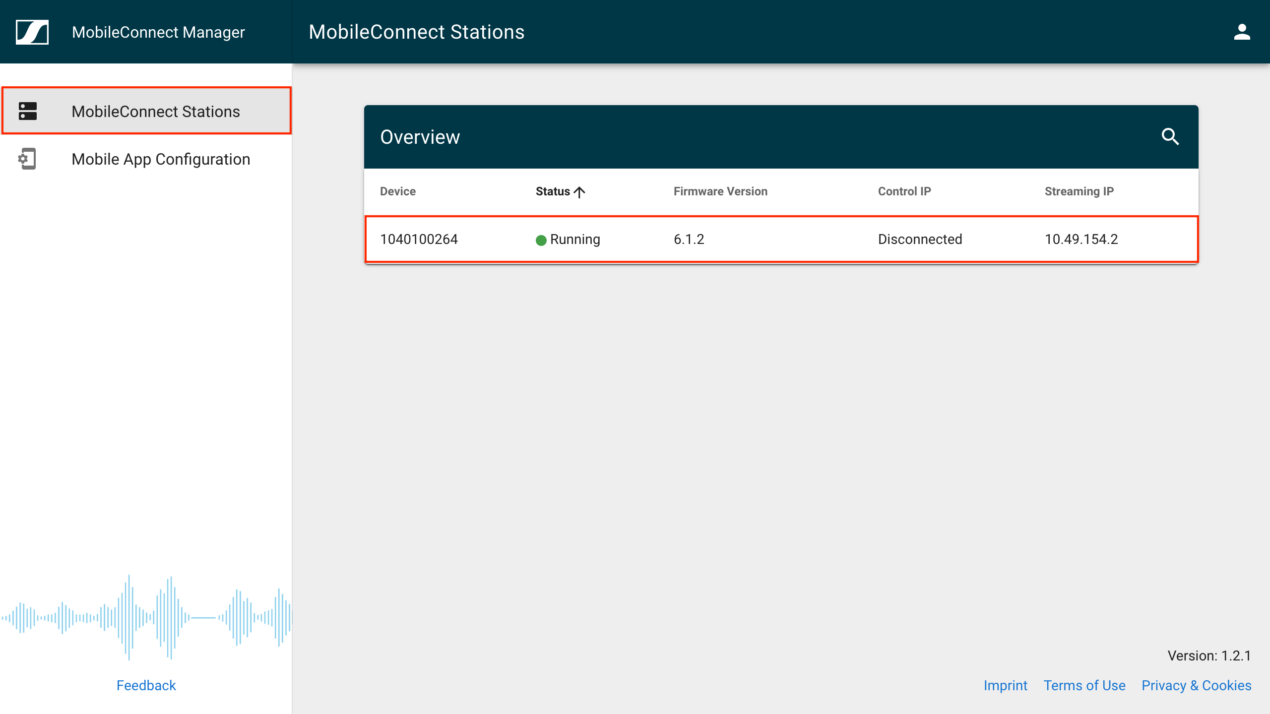 Select the MobileConnect Station