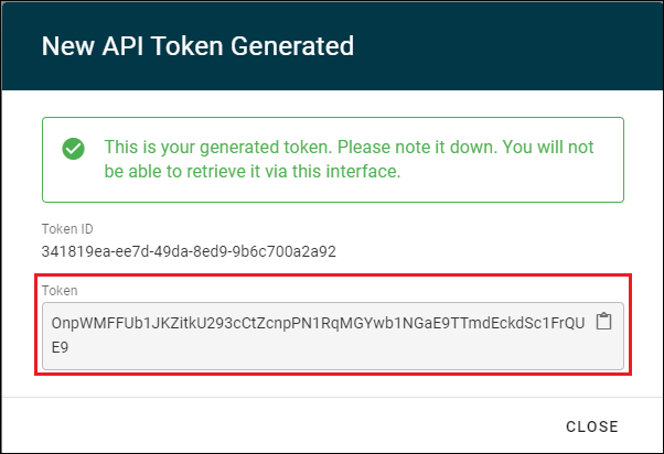 "New API Token Generated" Notification