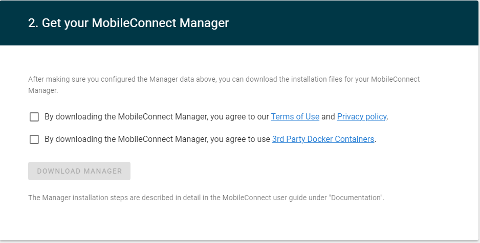 Get your MobileConnect Manager